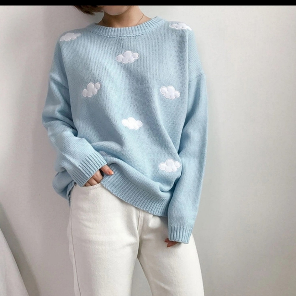 Cloud cable knitt sweater